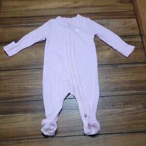 Nike Infant Pink Romper w/ Footies & Hand Covers - Size 6M